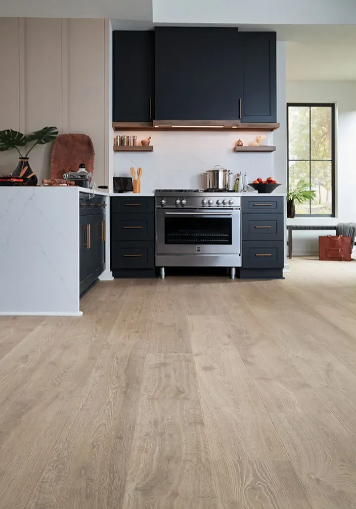 BelleLuxe Waterproof Wood Chateau Leon 33613 Cathedral Taupe Oak portrait - Roberts Carpet & Fine Floors