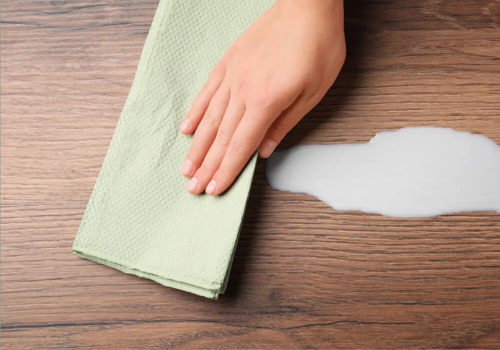 Hardwood Care Spills - Roberts Carpet & Fine Floors